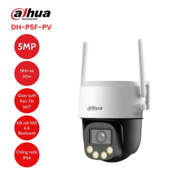 Camera Wifi 5MP WizColor PT Dahua DH-P5F-PV